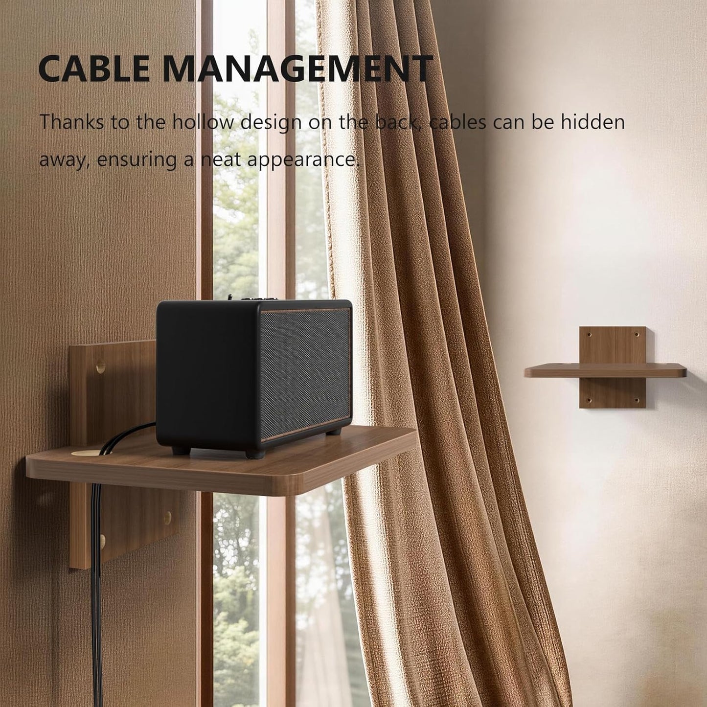 1 22lbs (CS201N), 1-Shelf, WALI Floating TV Shelf, Tier Projector Shelf for DVD Players, Routers, Game Consoles, Cable