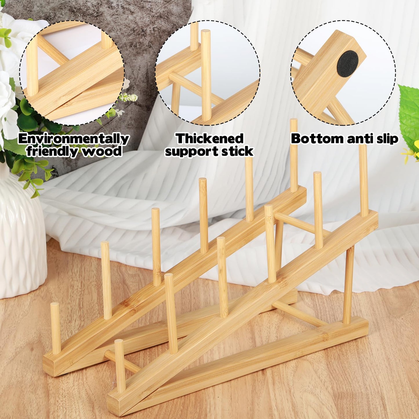 Rainmae 3 Pack Small Art Drying Rack Art Storage Rack for Classroom 5 Layers Paint Display Rack Wood Storage Stand for Canvas, Art Storage Organizer for Painting Canvas, Wooden Tabletop Art Rack