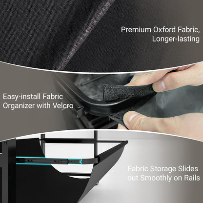 Natwind Wide Format Printer Stand, Plotter Workbench Table with Pull-Out Drafting Storage, Roll Paper Holder, Accessory Drawer, Adjustable Storage Shelf for Plotters and Cutting Machines (Retro)