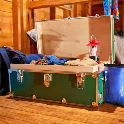 Rhino Trunk & Case Classic XL Trunk With Wheels 34"x20"x15", 1500+ lbs Capacity - Many Colors, Soft-Close Lid. Strong, USA Made Summer Camp Footlocker and Secure College Dorm Storage Chest