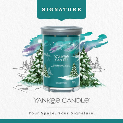 Yankee Candle Winter Night Stars Large Tumbler Candle | Rose, Amber, Musk Scented | Double Wick | for Women