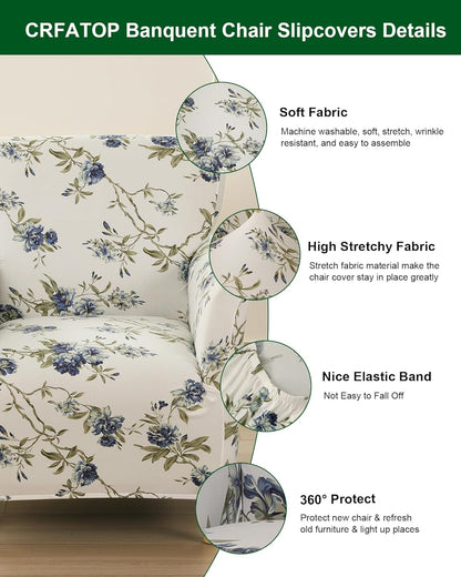 1 Sofa,A43 CRFATOP Printed Stretch Chair Slipcovers with Arms for Living Room Piece Accent Chair Covers Soft Banquet