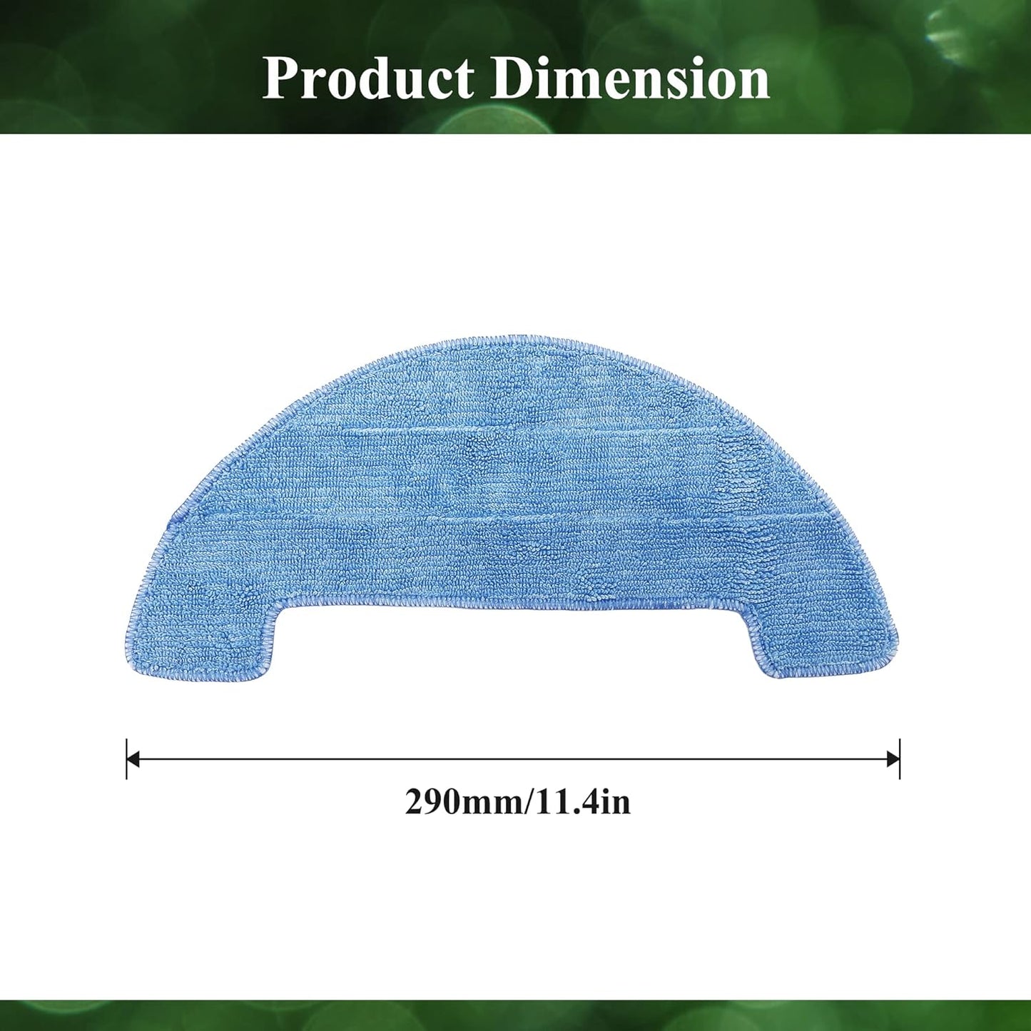 Smilefil 4pcs Replacement Mop Cloths for Coredy R750, R500, R550(R500+), R580, G800, G850 Robot Vacuum Cleaner
