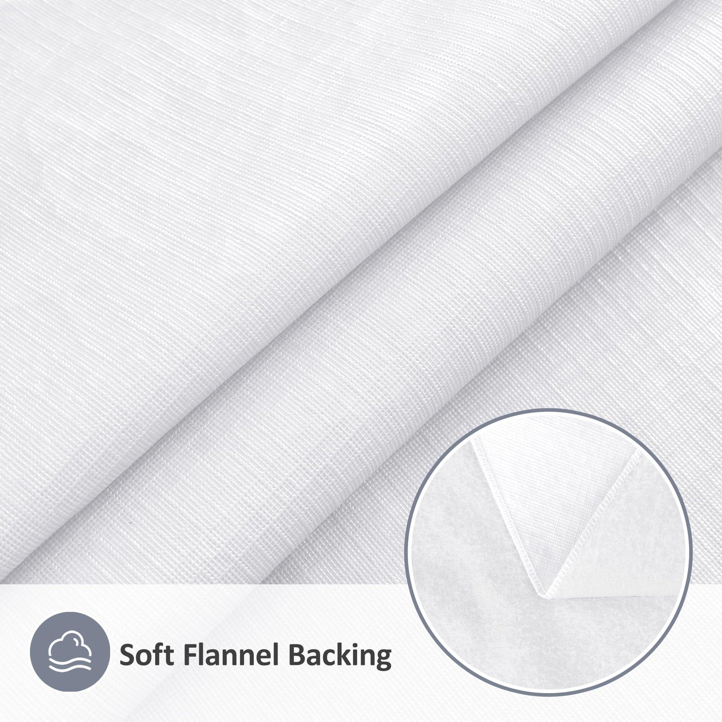 Enjoyidea Vinyl Tablecloth with Flannel Backing-6 Pack White 60x102 Inch Outdoor Waterproof Rectangle 6 Foot Plastic Table Cloths Sheets-Wipeable Heavy Duty Oilcloth for Picnic Party Camping Dining