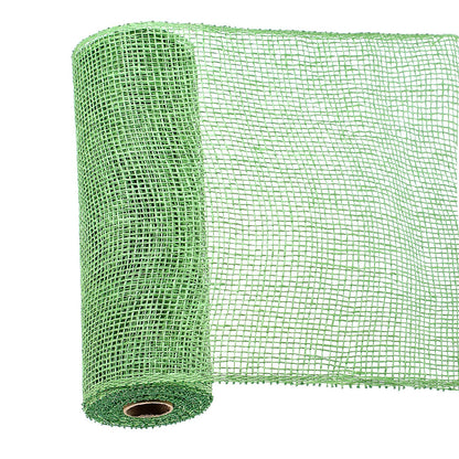 Chuangdi 3 Rolls Poly Burlap Deco Mesh 10 Inch Army Green Deco Poly Decorative Mesh Ribbon Wrapping Ribbon Rolls for Home Door Wreath Decoration DIY Crafts Making