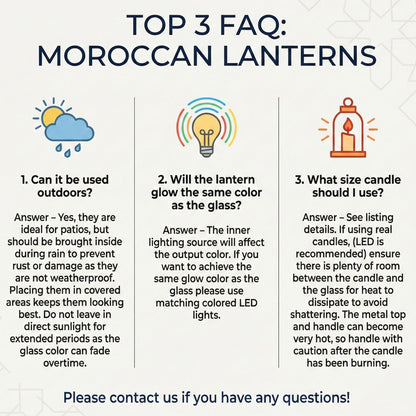 Vela Lanterns Hanging Moroccan Lamp - Exotic Decorative Patio & Porch Decor, Indoor Outdoor Tea Light Candle Lantern Holder with Chain (11" Medium, Gold)