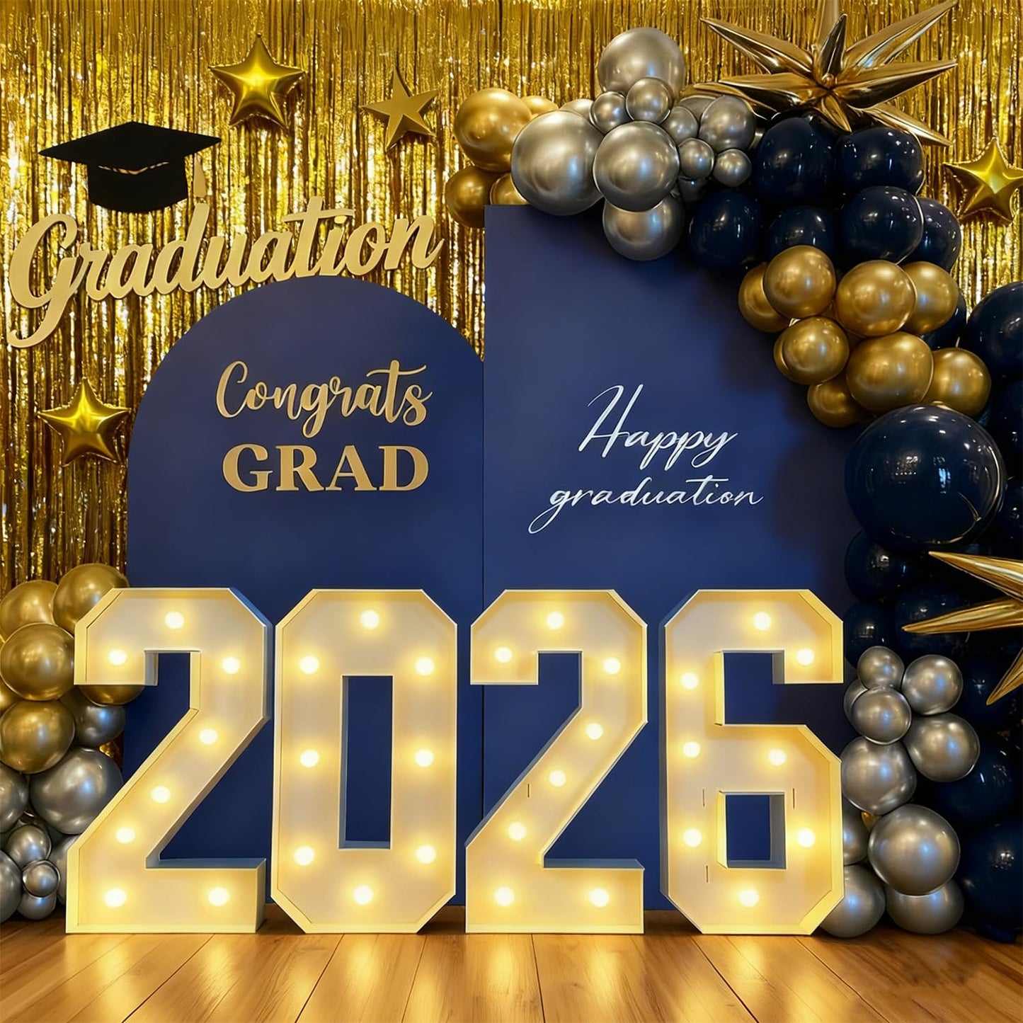 ZUOKEMY 2.3 FT LED Light Up Number Sign - Class of 2026 Marquee Letters, Christmas & New Year Graduation Decor for Indoor Outdoor Celebration & Photo Backdrop