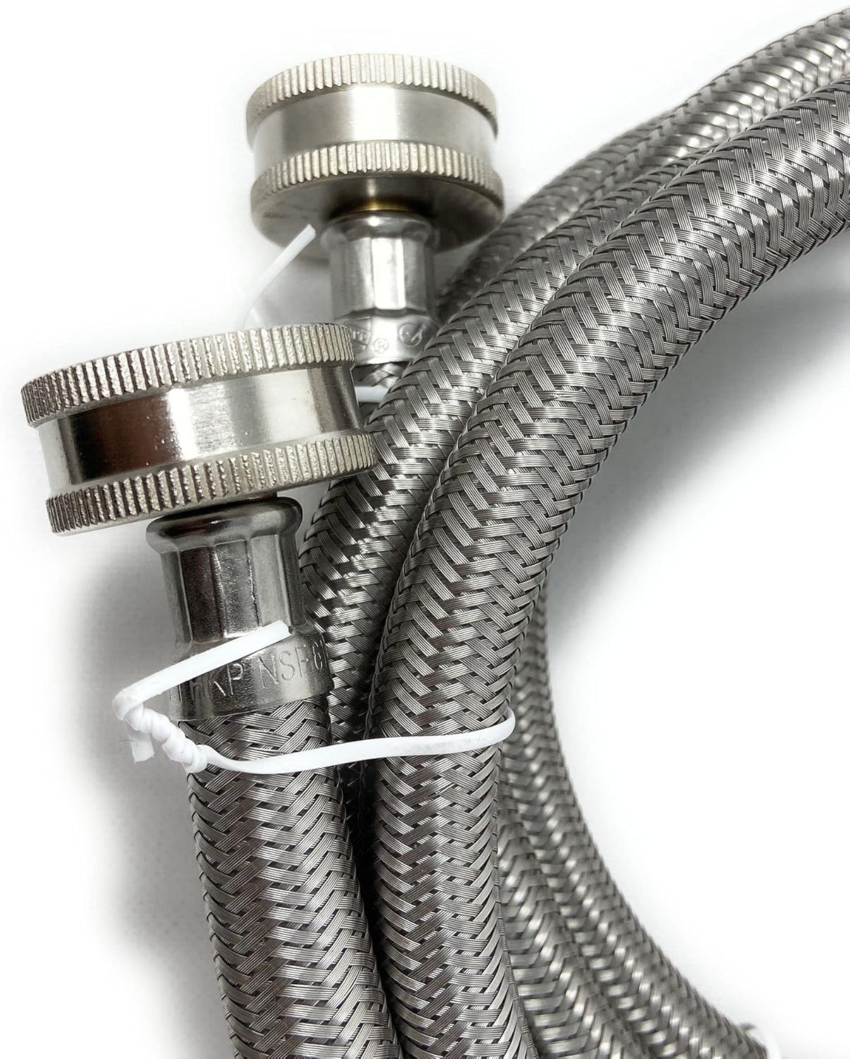 Premium Stainless Steel 6ft Washing Machine Hoses Burst Proof Leak Proof 2 Pack for Hot Cold Water