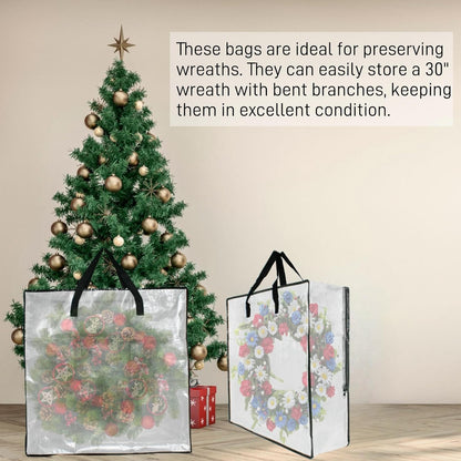 Skiennix 5 Pack Moving Bags - Clear Storage Bags with Handles & Zippers for Organizing Bedding, Toys & More