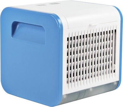 Comfort Zone CZAC10BL Mini Portable Air Conditioner, 3-Speed Personal Evaporative Cooler with Top-Fill Water Tank, Blue