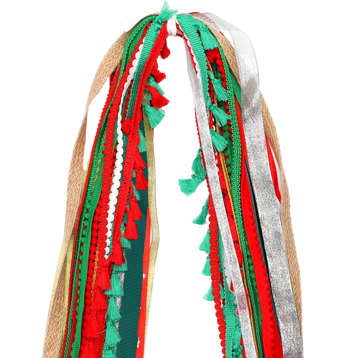 Yuefunny 30 Pcs 32.81 yd Christmas Ribbon for Crafts Gift Wrapping Holiday Ribbons Fabric Ribbon Fringe Trim Grosgrain Ribbon Satin Ribbon Bow Ribbon Sewing Trim for Christmas Gift Wrapping Decor
