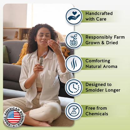 Alternative Imagination California White Sage Smudge Sticks - 3-Pack of 7-Inch Bundles for Home Cleansing,Energy Clearing, Meditation, Witchcraft, Spiritual Gifts,Altar & Smudging-Packaged in the USA