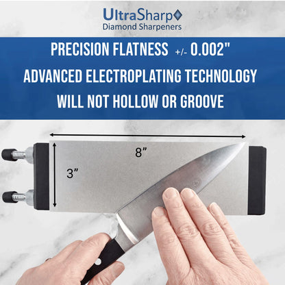 Ultra Sharp Diamond Sharpening Stone Set - 8 x 3 Coarse/Medium/Extra Fine
