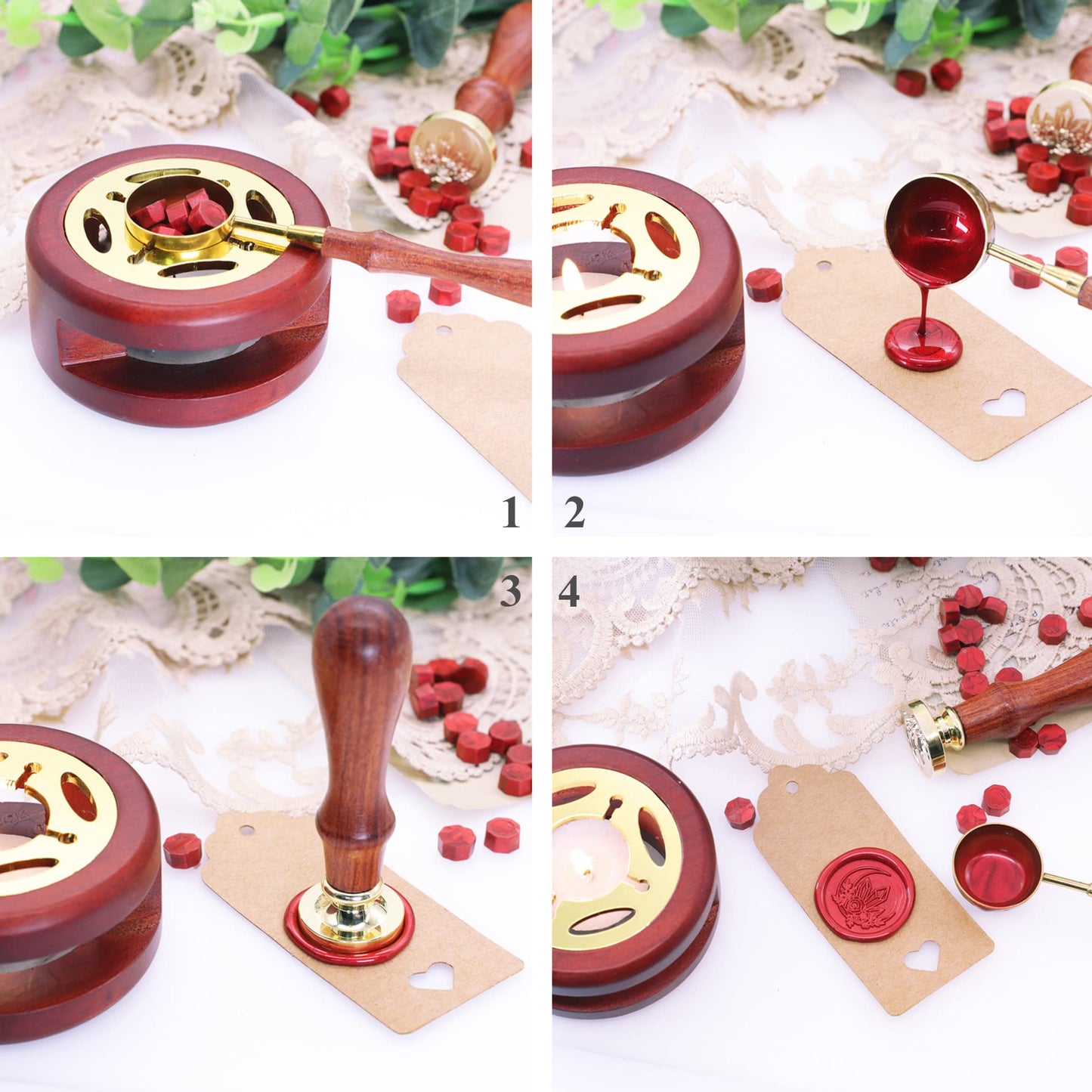 SWANGSA Starry Dragon Wax Seal Stamp Kit with 60pcs Sealing Wax Beads, Melting Spoon and Gift Box, Great for Embellishment of Party Invitations, Wine Packages, Gift Idea