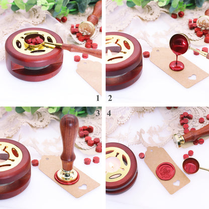 SWANGSA Starry Dragon Wax Seal Stamp Kit with 60pcs Sealing Wax Beads, Melting Spoon and Gift Box, Great for Embellishment of Party Invitations, Wine Packages, Gift Idea