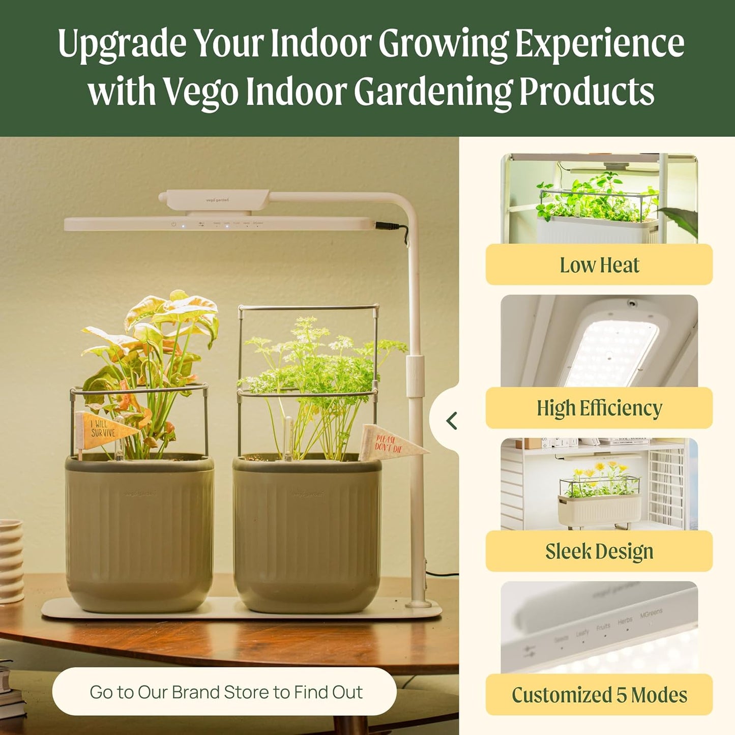 Countertop Vego garden Mini Planter Indoor Pots with Trellis Self-Watering Herb Planter for Climbing Vegetables Flowers