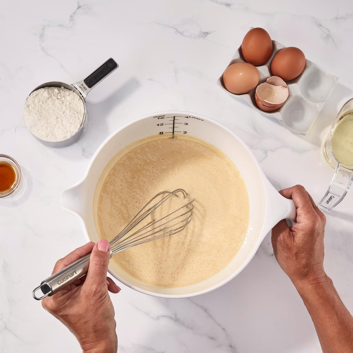 Cuisinart 4qt. Batter Mixing Bowl, White & Grey, 4 Quart