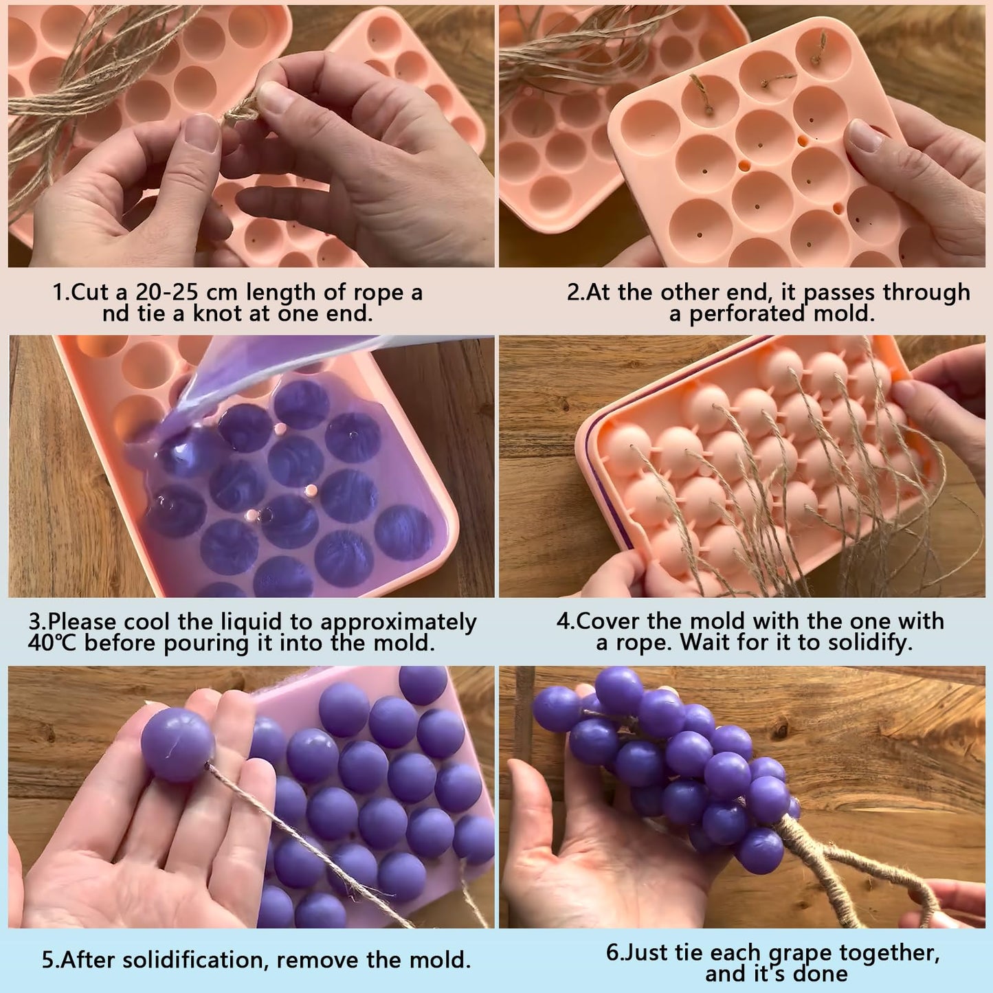 Morofme Grape Soaps Molds Grape Shape Mold Fruits DIY Soap Making Kit Grapes Decorations Moulds Grapes Vine Soaps Molds for Handmade Soap Crafting Craftwork (Without Soap)