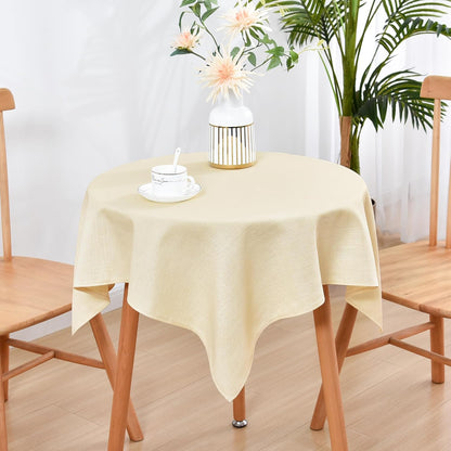36x36 Inch Wolkemer Square Tablecloth Rustic Textured Polyester Tablecloths Washable Farmhouse Table Cover