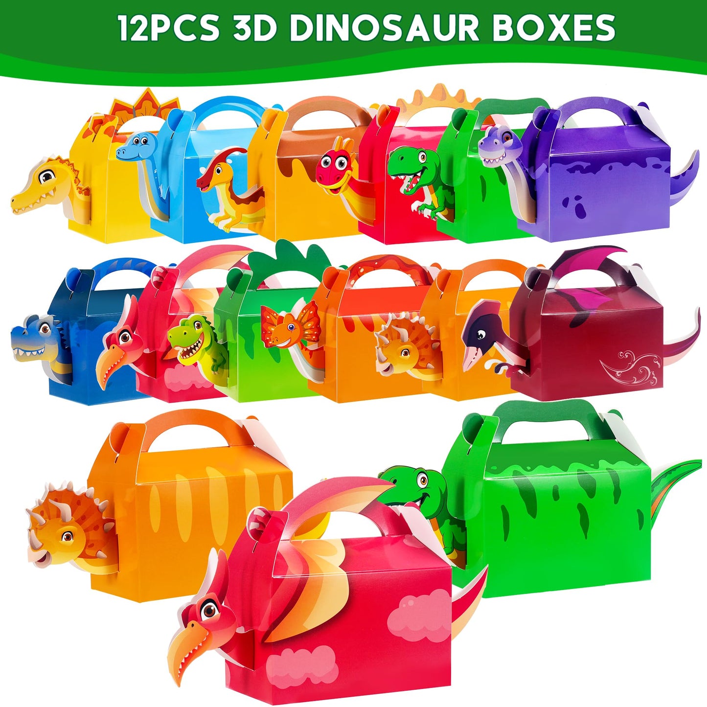 PLOUGVI 320PCS Dinosaur Birthday Party Decorations Favors Supplies, Dino Goodie Bags Fillers Stuffers for Kids Birthday Gifts