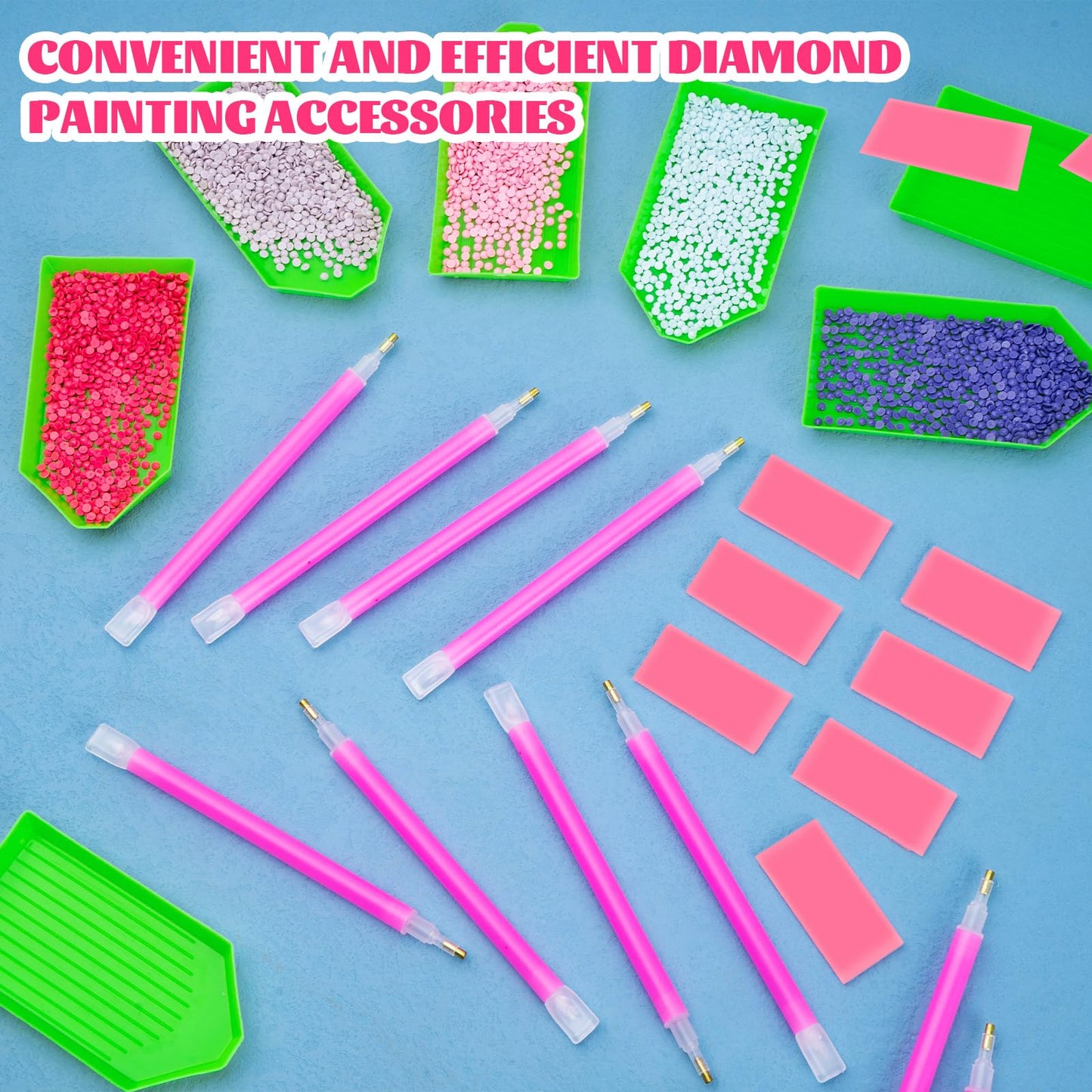 SYWHXY 30PCS Diamond Art Painting Tools 5D Diamond Art Wax Accessories with 10 Drill Pen Grip Tray, Diamonds Painting Kits for Kids Adults DIY Paintings Crafts