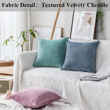 Home Brilliant 12x20 Pillow Cover for Couch Chair, Super Soft Lumbar Throw Pillow Cover, Pack of 2, Jeans Blue (30cm x