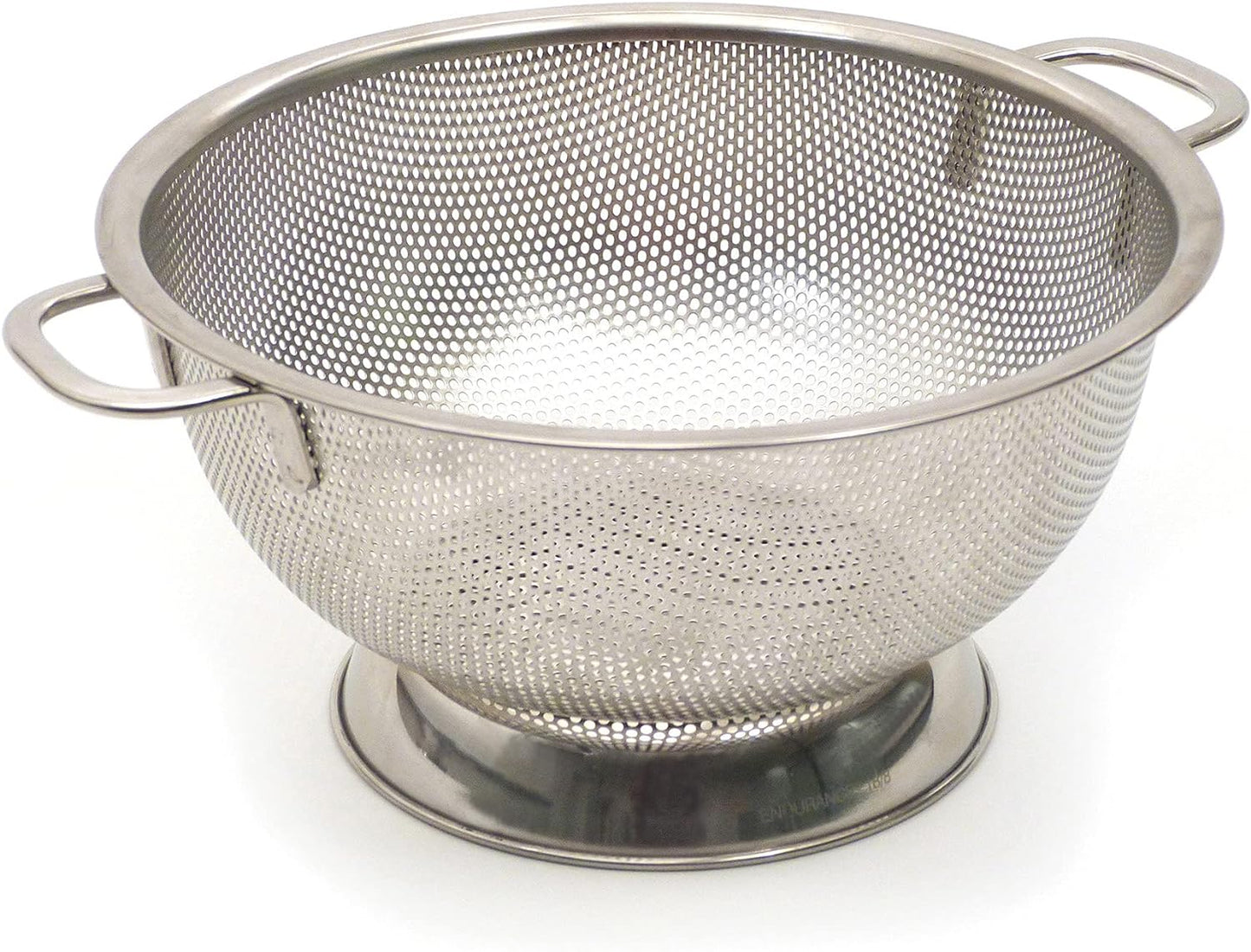 RSVP International Endurance Kitchen Collection Colander Strainer, 3 Quart, Pierced Stainless Steel
