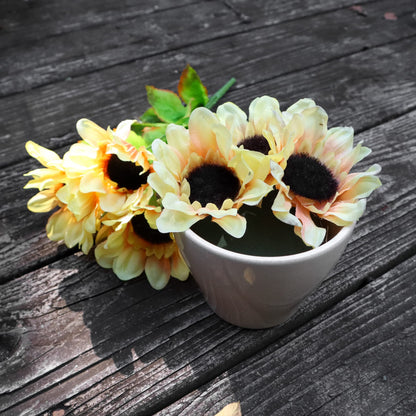 Pack of 6 FLOFARE Round Floral Foam Blocks for Fresh and Artificial Flowers, (6" X 1.4"), Dry & Wet Green Flower Foam for Flower Arrangements and Florist Supplies