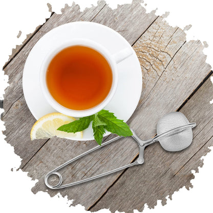 Yinder Loose Leaf Tea Infuser Stainless Steel Mesh Snap Tea Ball Strainers with Handle Metal(Silver)