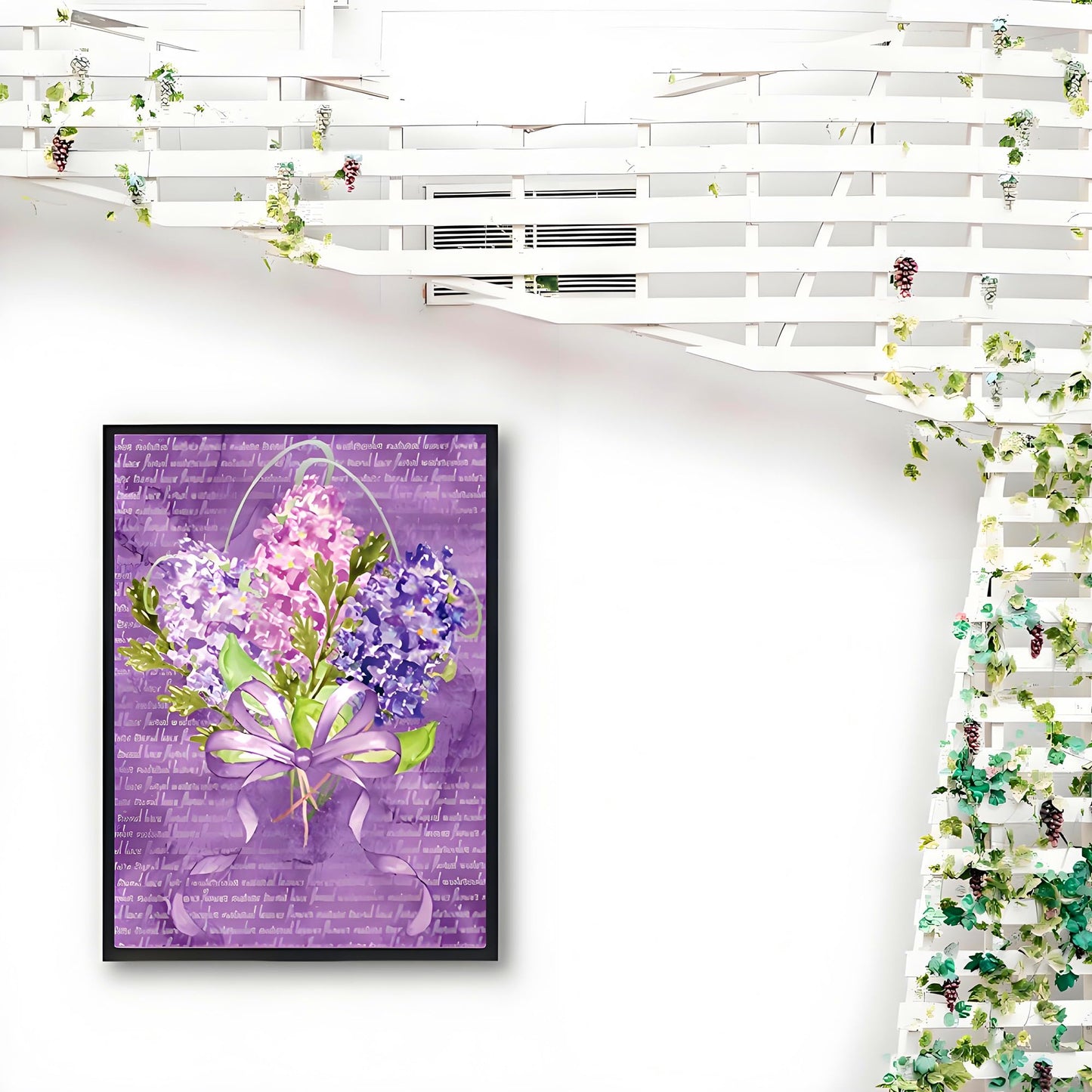 VIVIQUEN 24 Pack Purple Floral Scrapbook Paper, 12-inches Garden Flower Botanical Single-Sided Specialty Craft Paper Folded Flat for DIY Background Card Art Photo Album Decor