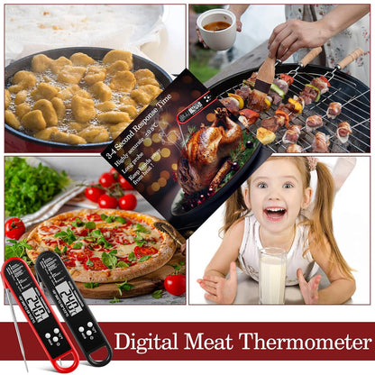 Meat Thermometer Instant Read for Grill and Cooking, Fast & Precise Digital Food Thermometer for BBQ
