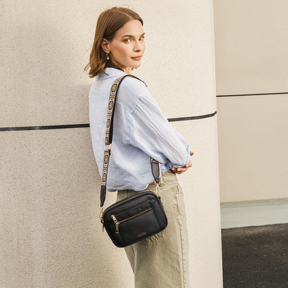 Telena Small Crossbody Bags For Women Vegan Leather Crossbody Purse With Adjustable Wide Strap For Daily Life