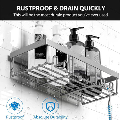 5 Pack Moforoco Adhesive Shower Caddy Organizer Shelves Rack - Corner Bathroom Storage Organization, Home & Kitchen