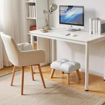 15.74" D11.81" W10.62" UHBD032H YMYNY Footstool, Small Ottoman Stool Chair with Wooden Legs, Modern Padded Sofa Seat