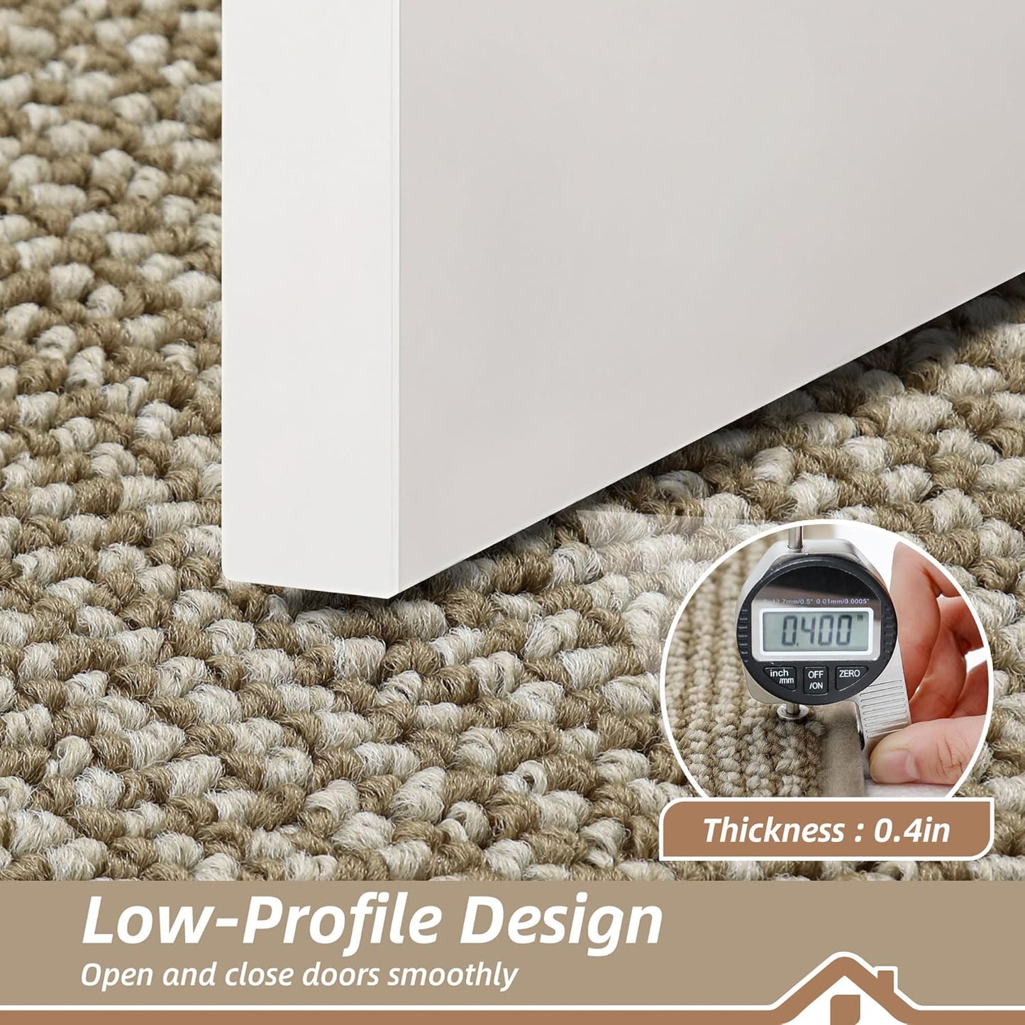 BEQHAUSE Dirt Trapper Door Mat - Non-Slip, Washable, Absorbent | 36" x 60" Light Beige Entrance Mat
