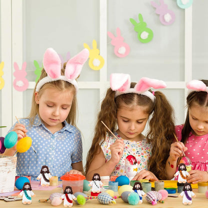 URSKYTOUS Mini Jesus Figurines - 50Pcs Rubber Baby Jesus Toys for Easter Egg Fillers & Party Favors