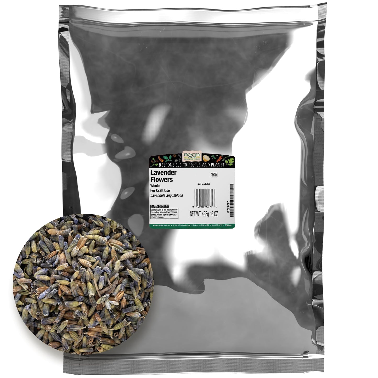 Frontier Co-op Whole Lavender Flowers for Craft Use, Bulk Bag, Dried Aromatic Botanical for Candles, Soapmaking, Potpourri, Home Decor, and DIY Art Supplies, Projects | 16 Ounce (Pack of 1)