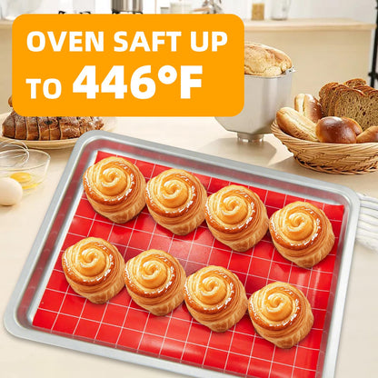 EuChoiz Silicone Baking Mat Roll 16IN*5FT Free Cutting, Non-Slip Pastry Mat, Non-Stick Reusable Air Fryer Liner, Oven Liners, Freeze Dryer Mat, Easily Cut to Size Fit All Ovens Pans Tins Dishes