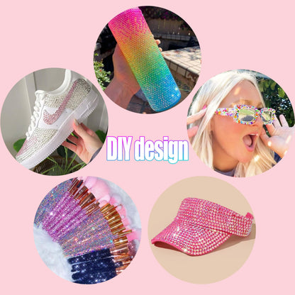 LERBOU 60000PCS Bedazzling Kit with 8 Boxes, 3mm Flatback Resin Rhinestones, Sparkling Gems Set for Nail Art, Crafts, Clothing, Fabric, Phone Case, Tumbler, Shoes & DIY Decoration