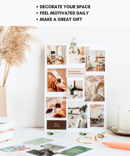 Lamare Vision Board Book - 1000+ Aesthetic Vision Board Images & Motivational Quotes, Vision Board Supplies, Vision Board Kit, Collage Book for Manifestation, Self Care & Goal Setting
