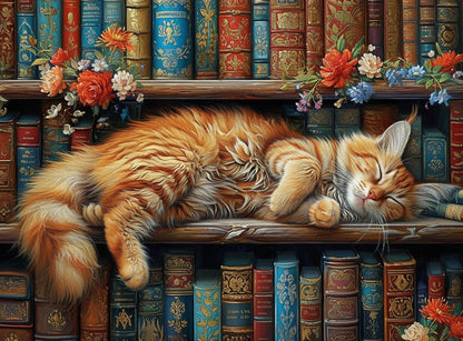 Moohue DIY Counted Stamped Cross Stitch Kits for Adults 14 Count Cross Stitch Patterns Animal cat Flowers Book Printed Cross Stitch Kits for Adults (Animal Cat Books)