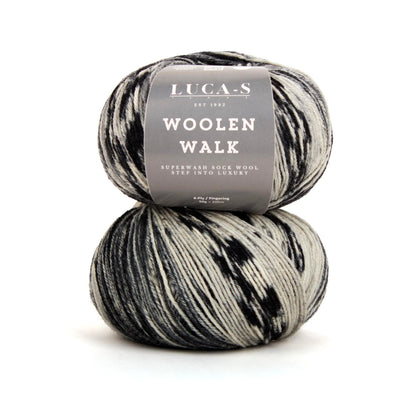 Luca-S Yarns Set of 2 Superwash Sock Wool for Knitting, 4-Ply Sock Yarn from 75% Pure Wool - 25% Polymide, 50g Durable & Machine Washable for Perfect Knitted Socks