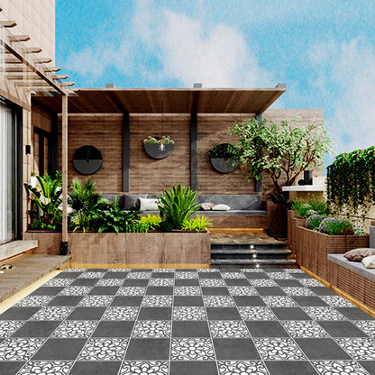 9PCS Large Floor Tile Stencils 12"x12" Reusable Wall Templates for Painting on Floors, Tile, Concrete Patio, Wall, Furniture, Canvas, Mexican Talavera Stencils Set