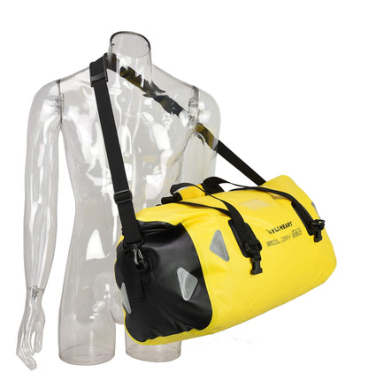 WILD HEART Waterproof Motorcycle Duffel Dry Bag PVC500D Double-bottom With Rope Straps and Inner Pocket 40L 66L 100L for Kayaking/Camping/Boating/Motorcycle/Hiking/Surfing (66L,Yellow)