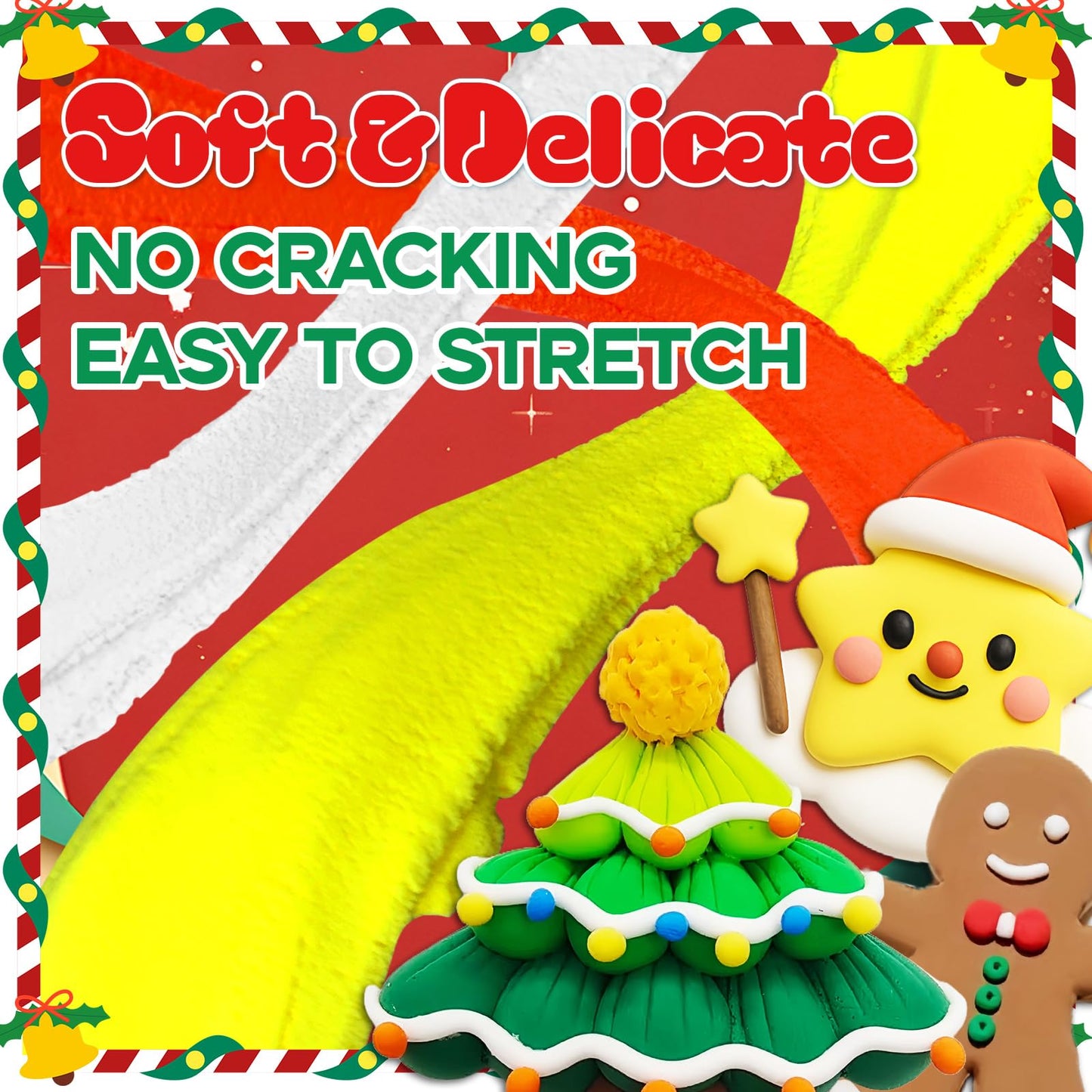 MuseLuxe Air Dry Clay - 12 Boxes Christmas Modeling Clay Kit with 8 Sculpting Tools,Safe & Non-Toxic,DIY Magic Gifts Toys for Boys,Girls,Kids