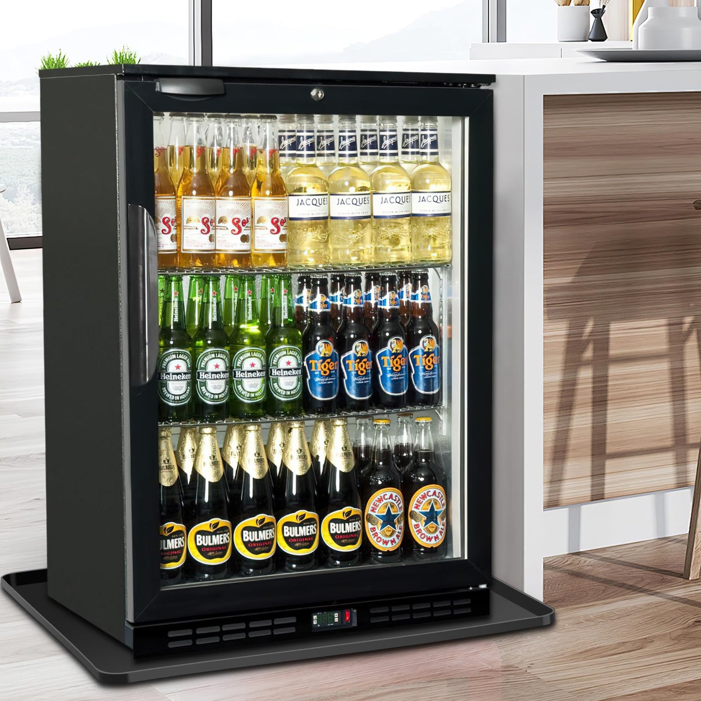 Ieesspd Mini Fridge Silicone Mat,24''x24''x0.5'', Under Refrigerator Mat Mini Fridge Drip Pan Prevents Appliance Leakage Water Spills, Protects the Floor From Damage and Cleanliness(Black)