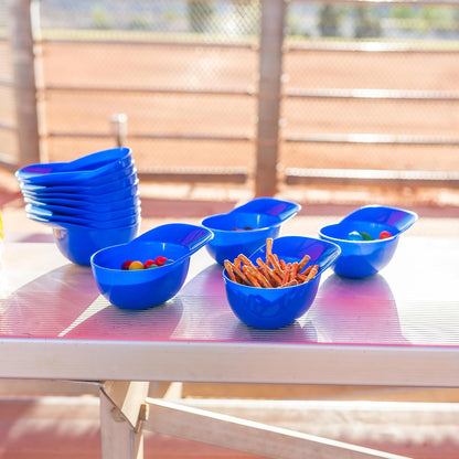 Lot45 Mini Baseball Helmet Ice Cream Snack Bowls, 12pc 8oz Blue Baseball Dessert Cups for Parties and Games