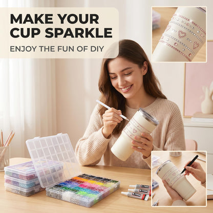 40000 PCS 40 Colors Rhinestones for Bedazzling, 3mm Flatback Resin Gems, Bedazzler Kit with Rhinestones and Tools, 3Pcs B7000 Jewelry Glue, Bedazzling Kit for Nails Clothes Shoes Books Crafts