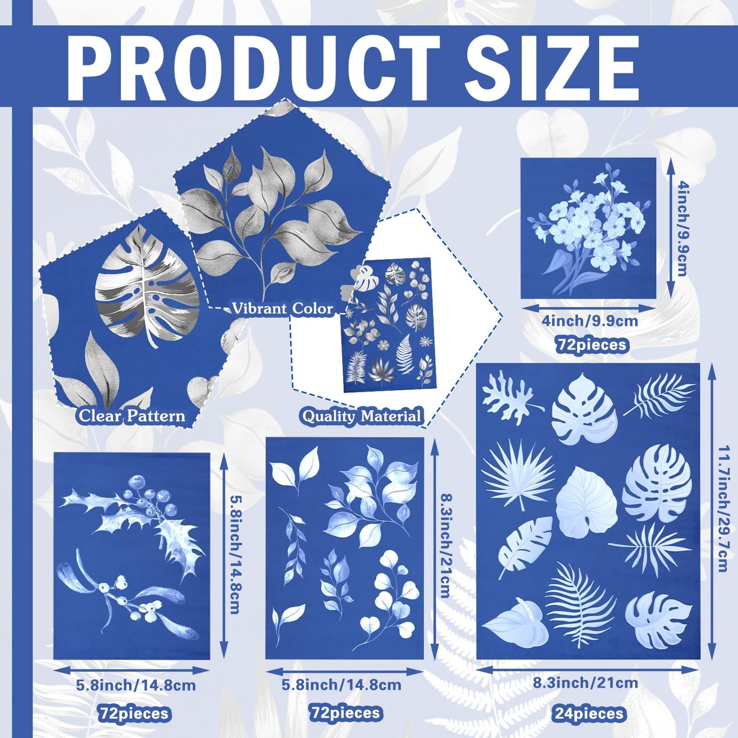 100 Sheets Cyanotype Paper Sun Print Kit A4 A5 A6 Solar Drawing Paper High Sensitive Nature Solar Activated Drawing Tool for Arts DIY Crafts Project, 5.8 x 8.3, 5.8 x 4.1, 8.3 x 11.7, 4 x 4 Inch