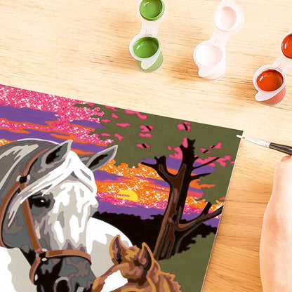 Ravensburger Sunset Horses Paint by Numbers Kit for Kids - 20052 - Painting Arts and Crafts for Ages 9 and Up